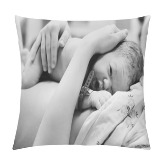 Personality  Newborn Baby Right After Delivery  Pillow Covers