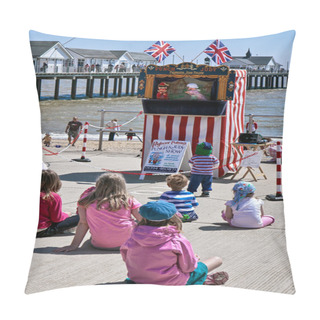 Personality  Punch And Judy Show At Southwold Pillow Covers