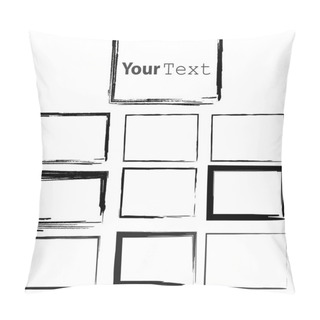 Personality  Grunge Black Frames Pillow Covers