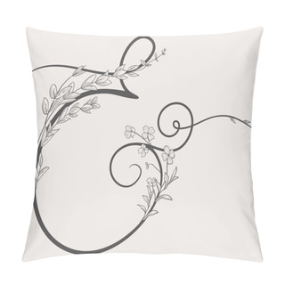 Personality  Vector Hand Drawn Flowered Ampersand Monogram And Logo Pillow Covers