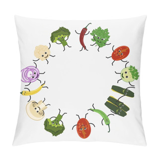 Personality  Dancing Vegetables Icon Pillow Covers