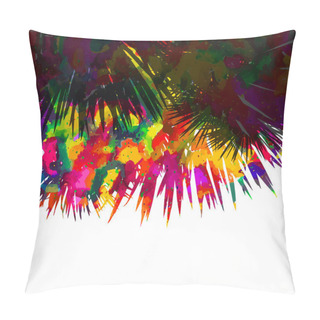 Personality  Colorful Palm Leaves Abstraction Pillow Covers