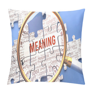 Personality  Meaning Being Closely Examined Along With Multiple Vital Concepts And Ideas Directly Related To Meaning. Many Parts Of A Puzzle Forming One, Connected Whole. Pillow Covers
