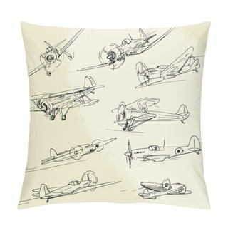 Personality  Hand Drawn Airplanes Pillow Covers