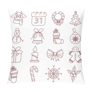 Personality  Vector With Christmas Illustration On White Background  Pillow Covers