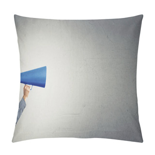 Personality  Man Making Announcement Pillow Covers
