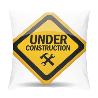 Personality  Vector Sign Under Construction Pillow Covers