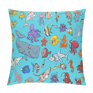 Personality  Sea Life Animals Cartoon Set Pillow Covers