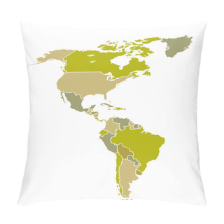 Personality  South And North American Countries Map Pillow Covers