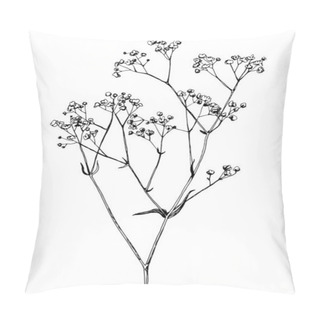 Personality  Hand Drawn Gypsophila Branch Pillow Covers