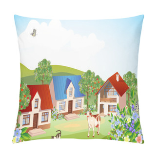 Personality  Summer Rural Landscape Pillow Covers