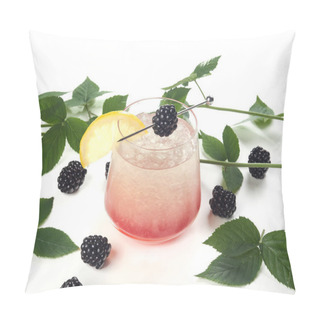 Personality  Bramble Cocktail. A Gin Sour Cocktail Spiked With An Eye-catching Shot Of Blackberry Liqueur         Pillow Covers