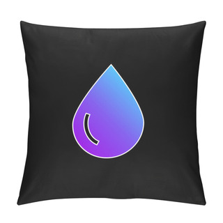 Personality  Blood Drop Blue Gradient Vector Icon Pillow Covers