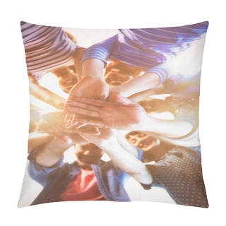 Personality  Creative Team Stacking Hands Together Pillow Covers