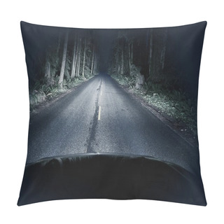 Personality  Night Driving Thru Forest Pillow Covers
