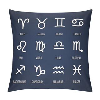 Personality  Set Of Zodiac Symbols Pillow Covers