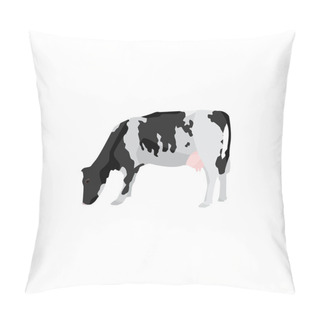 Personality   Black Spotted Cow. Holstein Cow Vector Pillow Covers