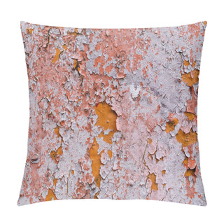 Personality  Close-up View Of Old Weathered Wall Textured Background Pillow Covers