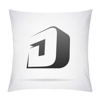 Personality  Vector Logo For Letter D. Design Template Pillow Covers