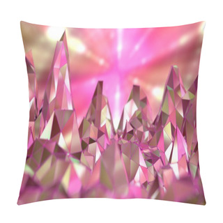 Personality  Polygonal Mosaic Background. Low Poly Mountains Landscape Pillow Covers