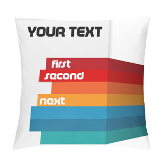 Personality  Text Brochure With Colorful Lines Pillow Covers