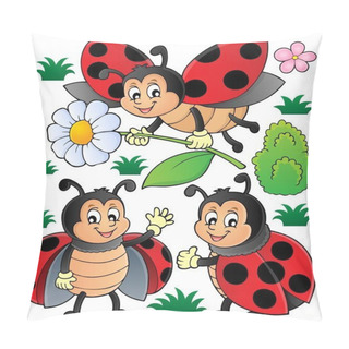 Personality  Happy Ladybugs Theme Set 1 Pillow Covers