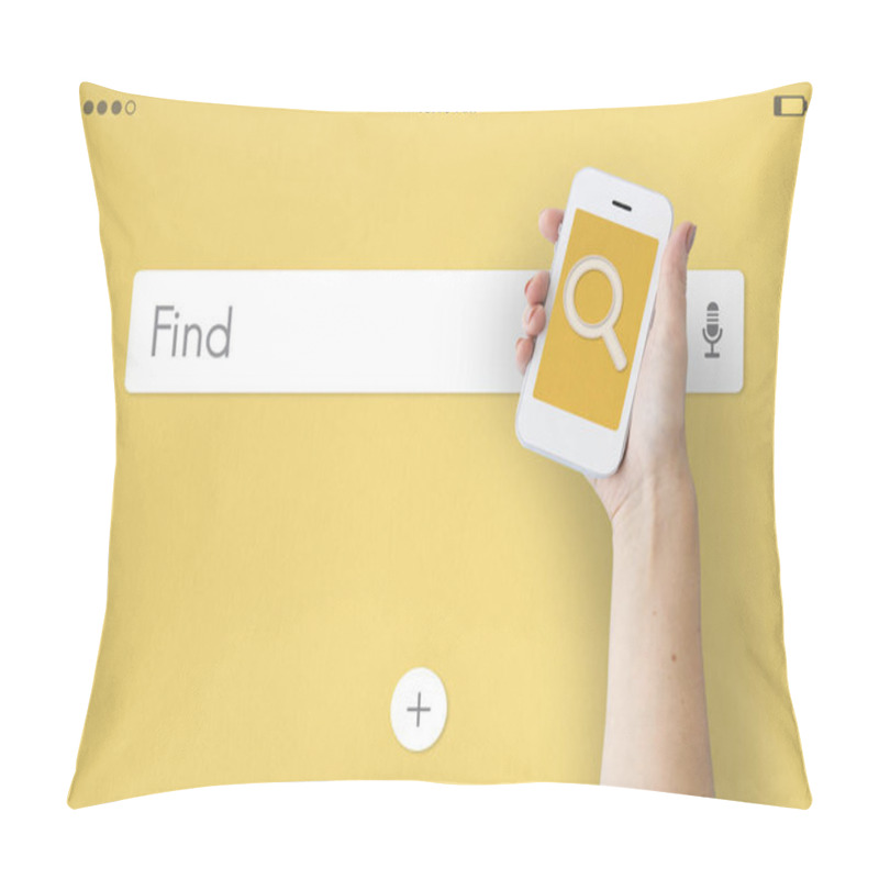Personality  Woman Holding Smartphone Pillow Covers
