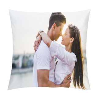 Personality  Couple Hugging And About To Kiss Pillow Covers