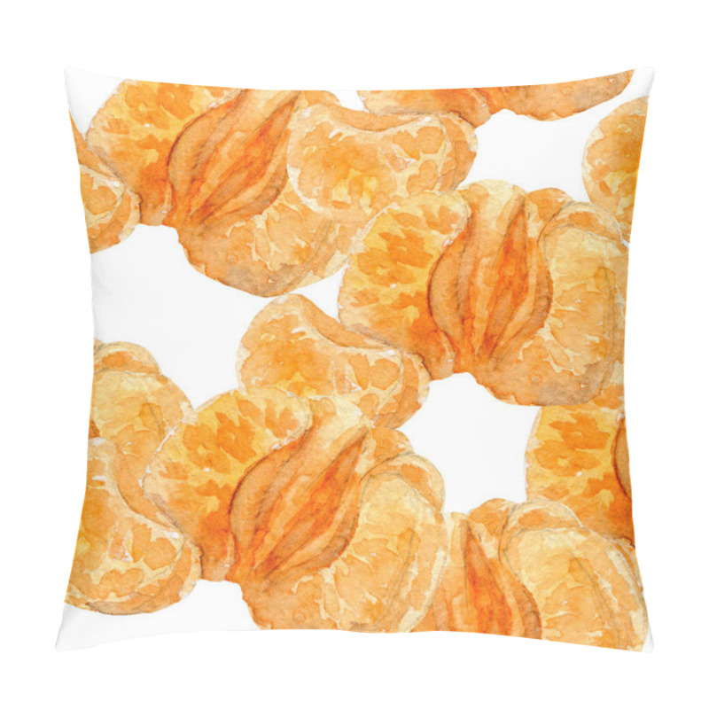Personality  Watercolor Pattern With Mandarins Pillow Covers