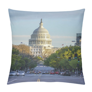 Personality  Famous US Capitol In Washington DC - WASHINGTON DC - COLUMBIA - APRIL 7, 2017 Pillow Covers