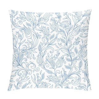 Personality  Seamless Pattern. Paisley Flowers Illustration Design Pillow Covers