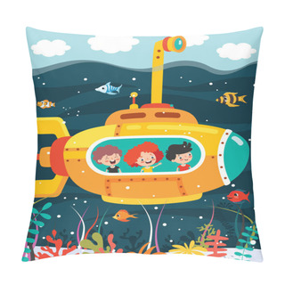 Personality  Cartoon Submarine Under The Sea Pillow Covers