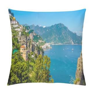 Personality  Scenic View Of Amalfi Coast, Campania, Italy Pillow Covers
