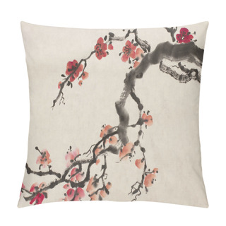 Personality  Blossoming Branch Of Plum Pillow Covers