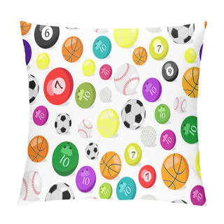 Personality  Sport Balls Seamless Pattern Pillow Covers