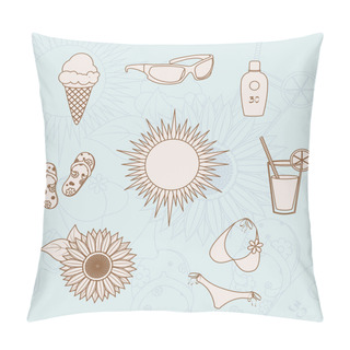 Personality  Icons On The Summer Theme Pillow Covers