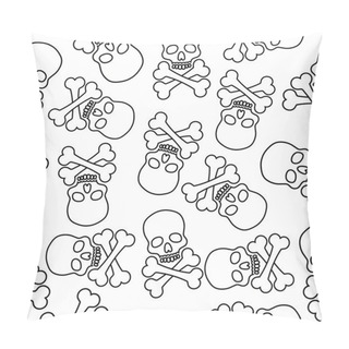 Personality  Seamless Skull Background Pillow Covers