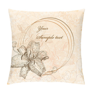 Personality  Vintage Greeting Card With Lilias Pillow Covers