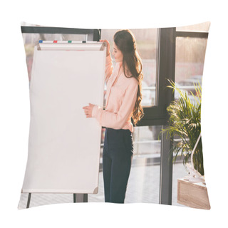 Personality  Businesswoman Making Presentation  Pillow Covers