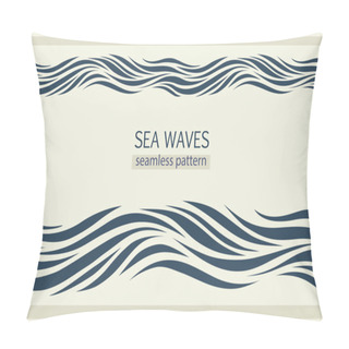 Personality  Seamless Patterns With Stylized Waves Pillow Covers