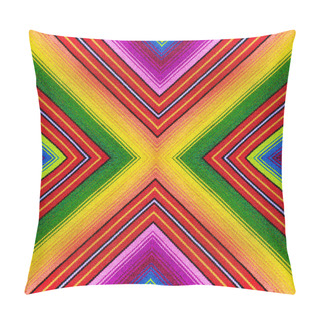Personality  Colorful Fabric From, South America Sign Illustration Pop-art Background Icon With Colors Spots Pillow Covers