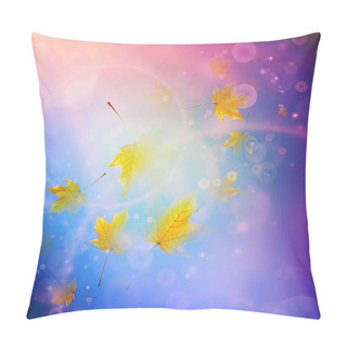 Personality  Orange Maple Leaves. Autumn Concept. Pillow Covers