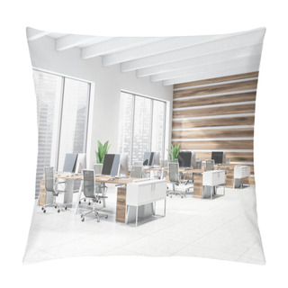 Personality  White And Wood Open Space Office Corner Pillow Covers