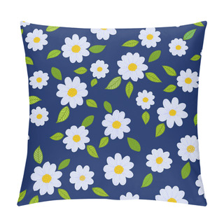 Personality  Daisies Background Seamless Pattern, Vector Illustration Pillow Covers