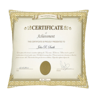 Personality  Gold Detailed Certificate Pillow Covers
