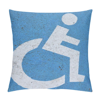 Personality  Symbol Of A Disabled Parking Space Pillow Covers