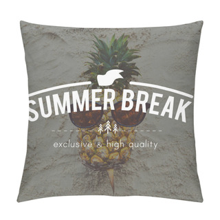 Personality  Funny Pineapple On Sand Pillow Covers