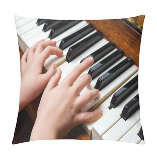 Personality  Child Hands Playing Piano Pillow Covers