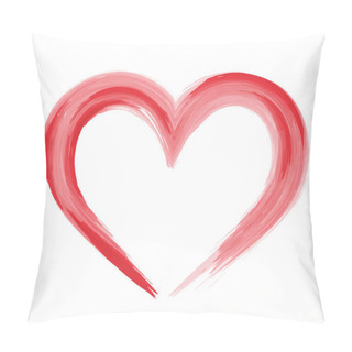 Personality  Red Watercolor Heart Shape Outline Vector Illustration Pillow Covers