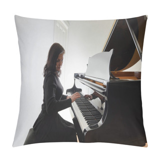Personality  Young Musician Plays The Grand Piano Pillow Covers